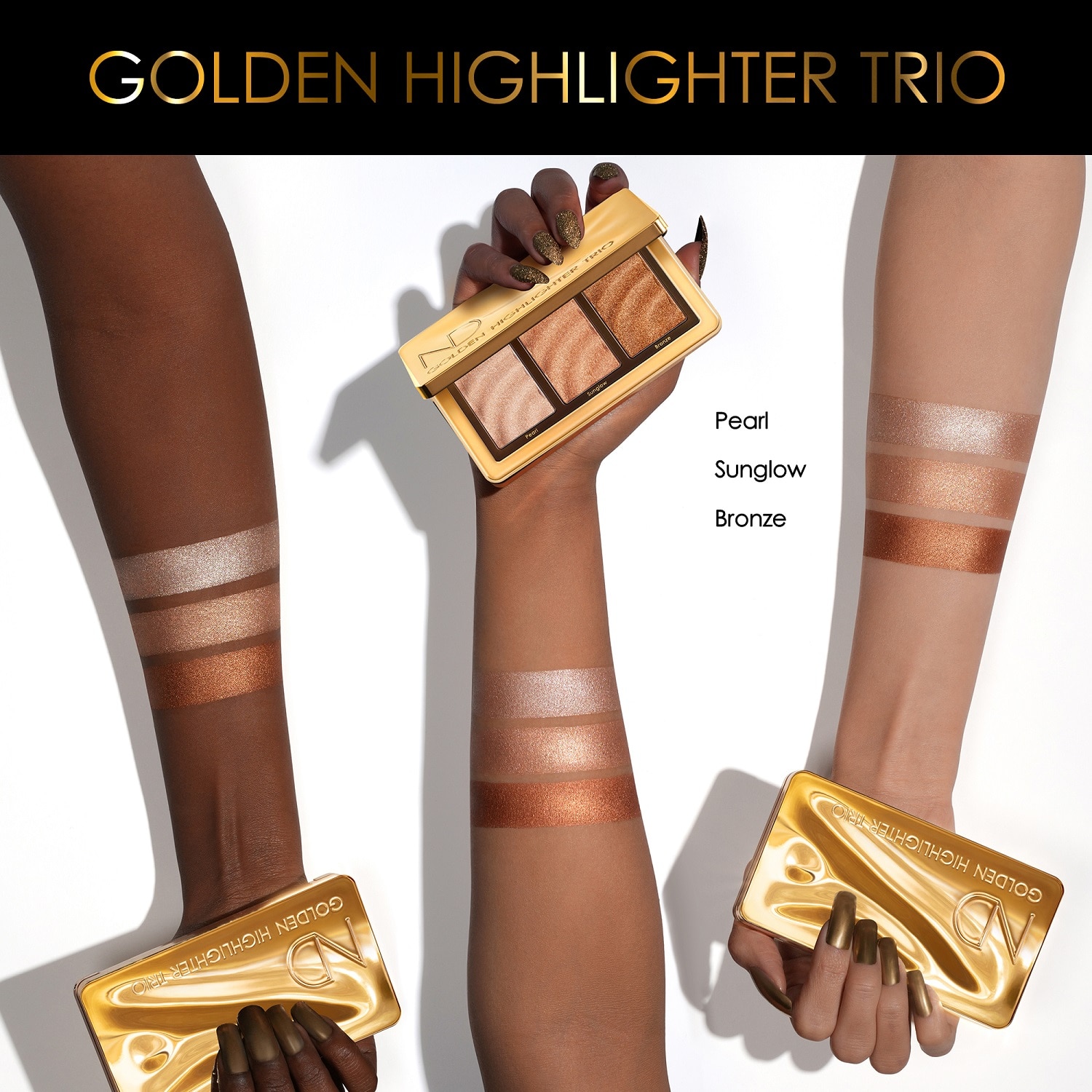 GOLDEN HIGHLIGHTER TRIO (PALETA DE ILUMINADORES PARA ROSTRO)